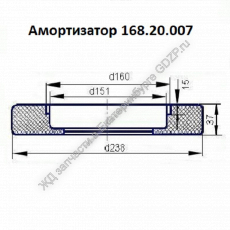 Амортизатор 168.20.007 - gdzp.ru - Екатеринбург