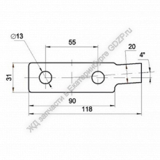 Планка стопорная 100.10.004-0 - gdzp.ru - Екатеринбург