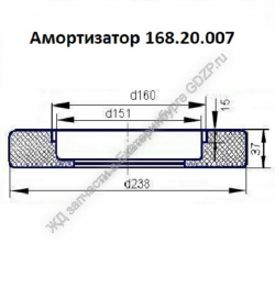 Амортизатор 168.20.007 - gdzp.ru - Екатеринбург