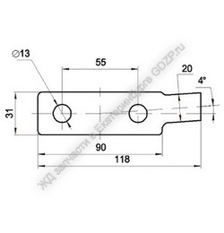 Планка стопорная 100.10.004-0 - gdzp.ru - Екатеринбург