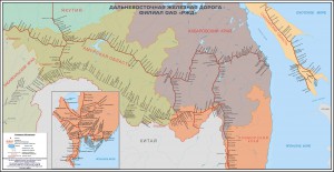 Карта Дальневосточной железной дороги